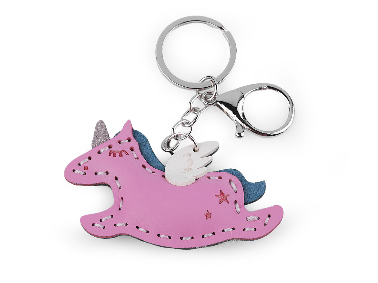 Backpack pendant / keychain - unicorn, elephant - Pink (1 Piece)