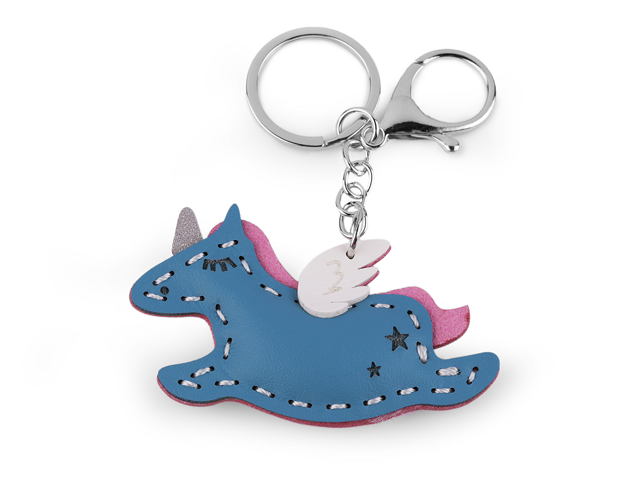 Backpack pendant / keychain - unicorn, elephant - Pink (1 Piece)