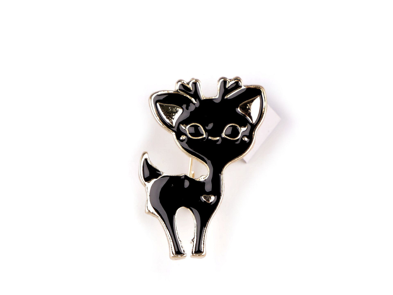 Brooch - cat, dog, doe - White (1 Piece)