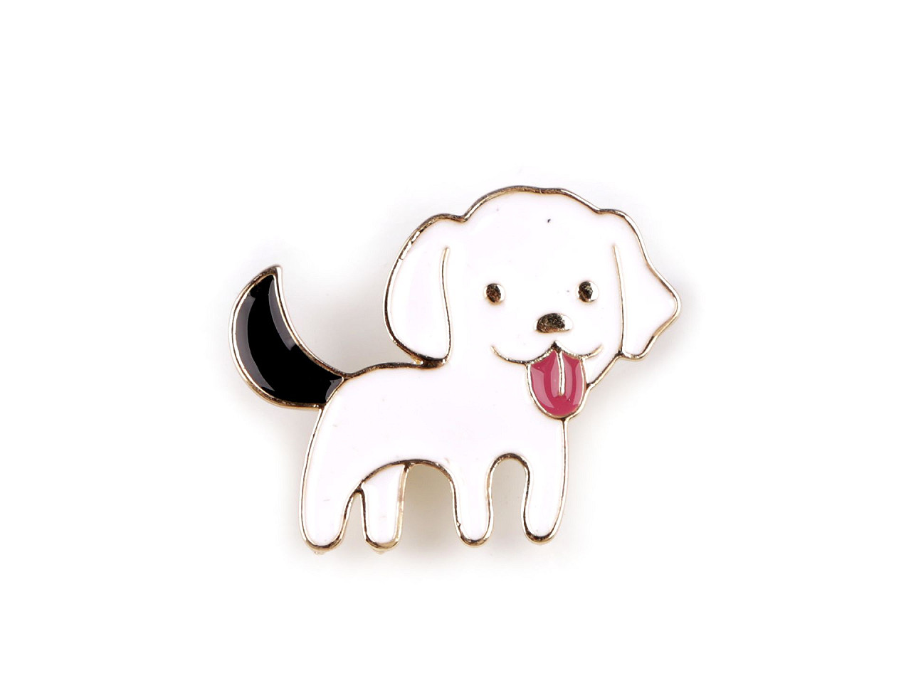 Brooch - cat, dog, doe - White (1 Piece)