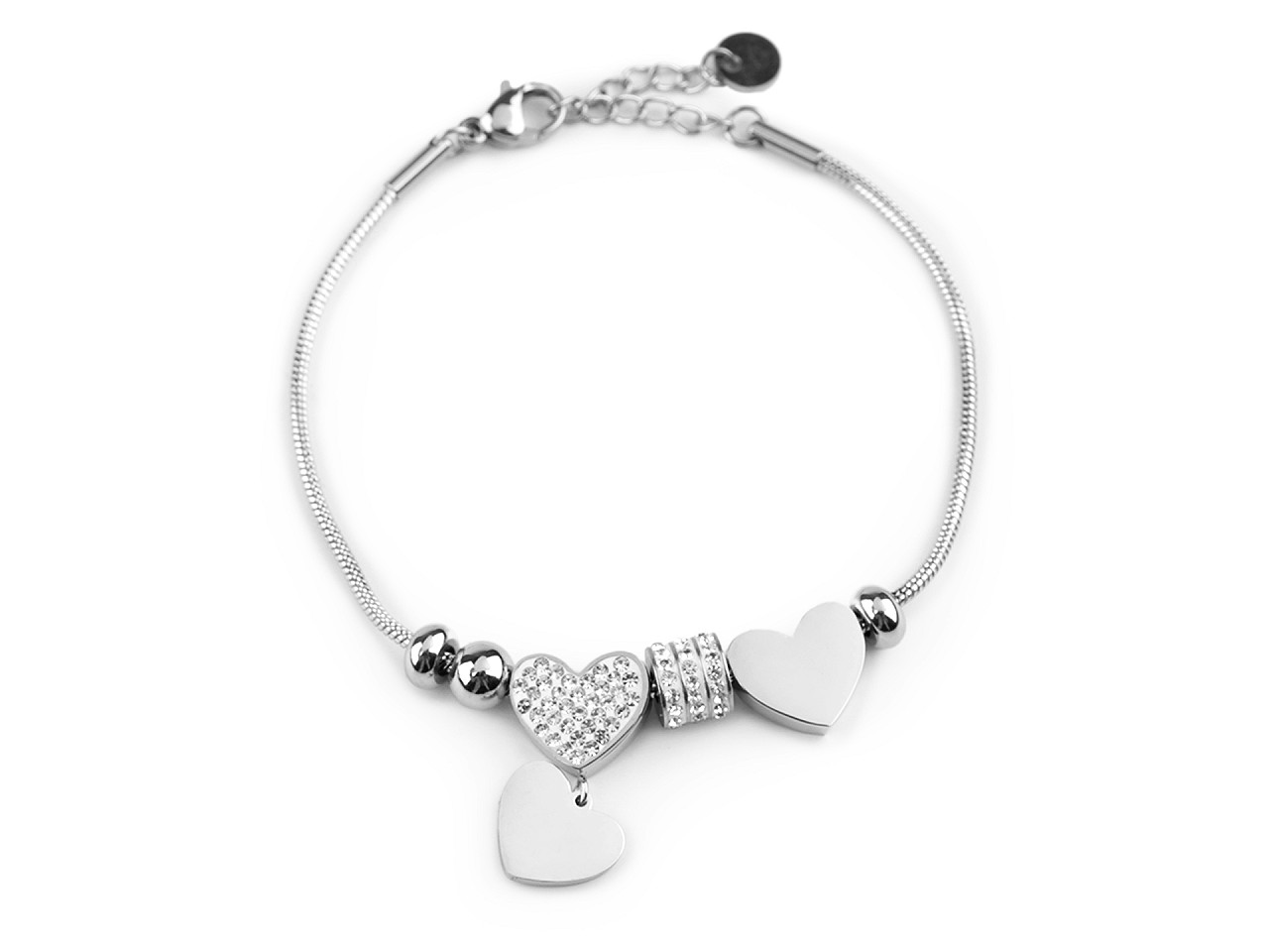 Stainless steel bracelet - Silver (1 Piece)