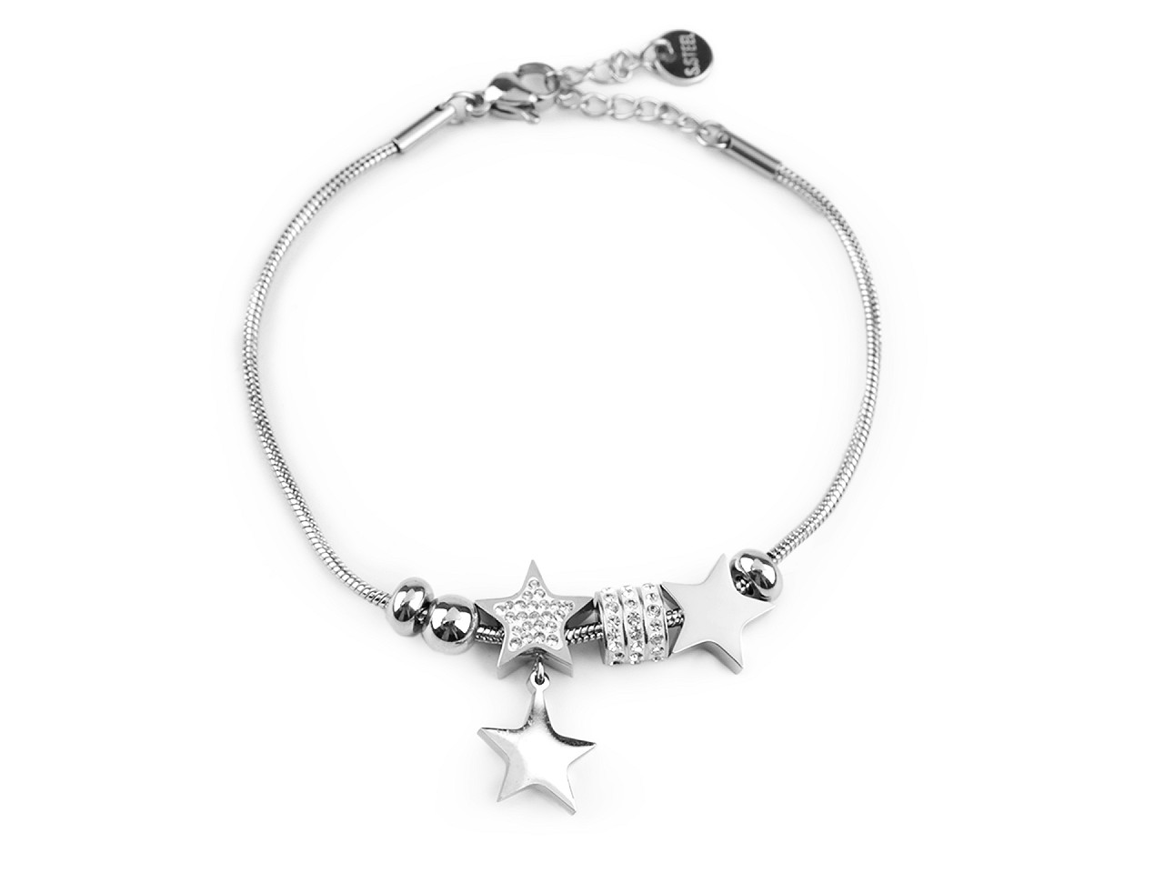 Stainless steel bracelet - Silver (1 Piece)