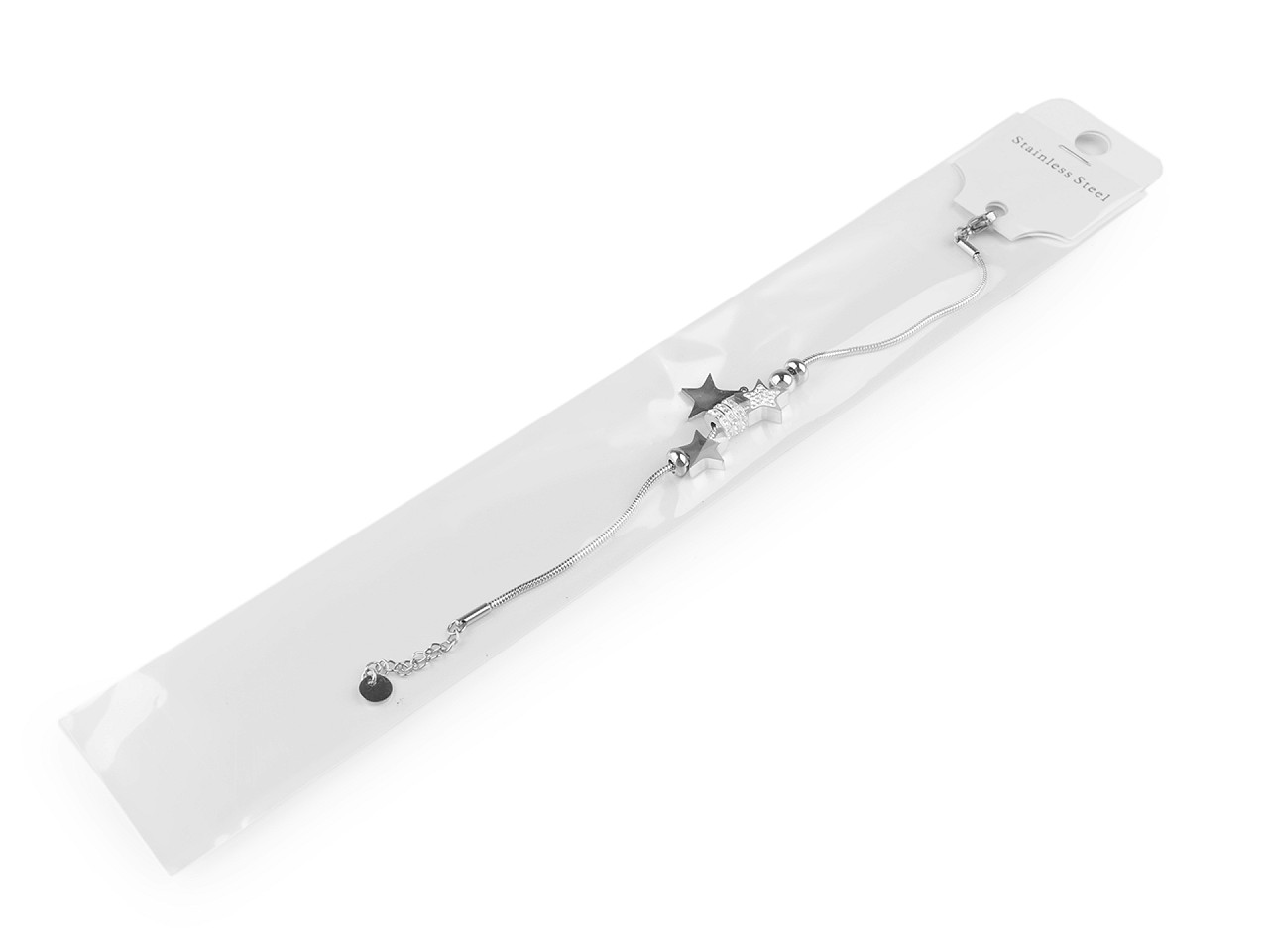 Stainless steel bracelet - Silver (1 Piece)