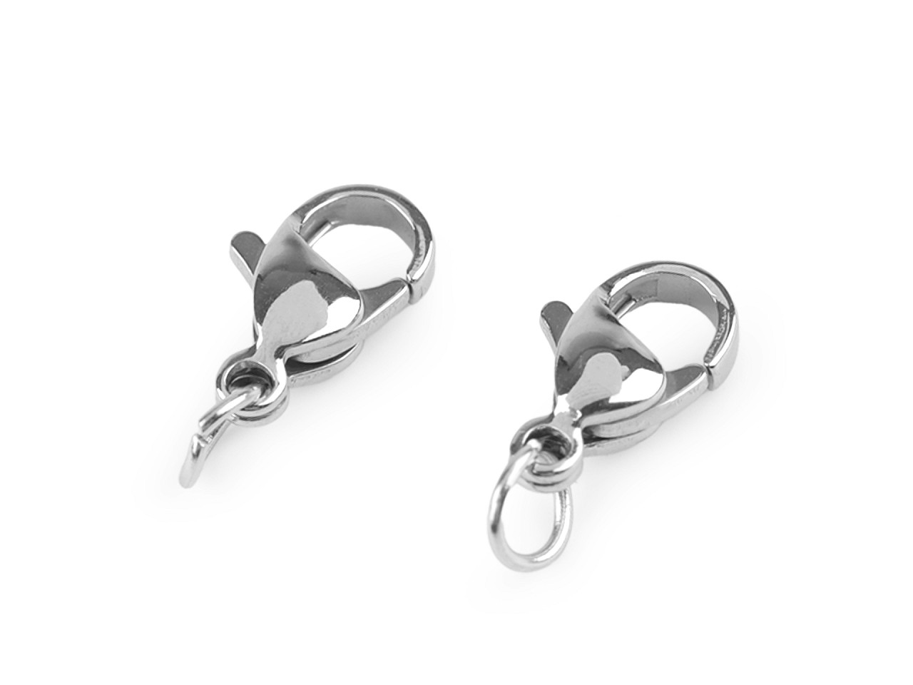 Carabiner with stainless steel connecting ring 7x10; 7x12 mm - Gold (2 Pieces)