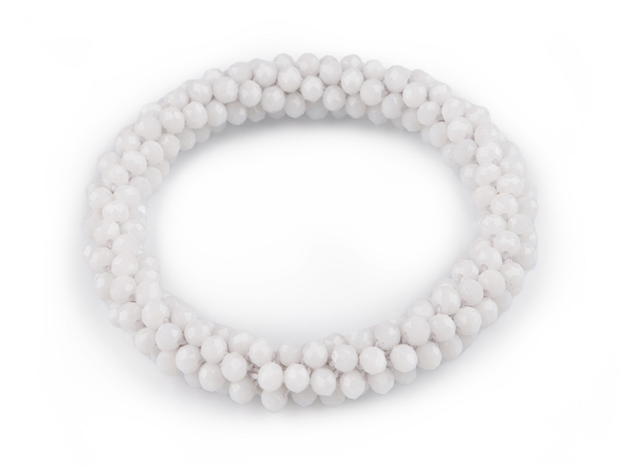 Bracelet / hair tie made of beads - Crystal (1 Piece)