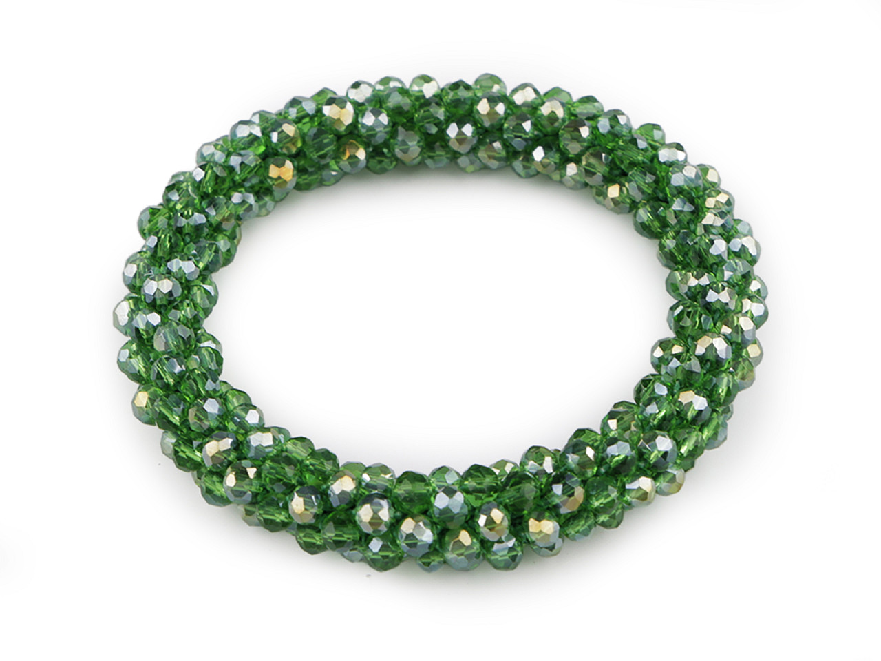 Bracelet / hair tie made of beads - Crystal (1 Piece)