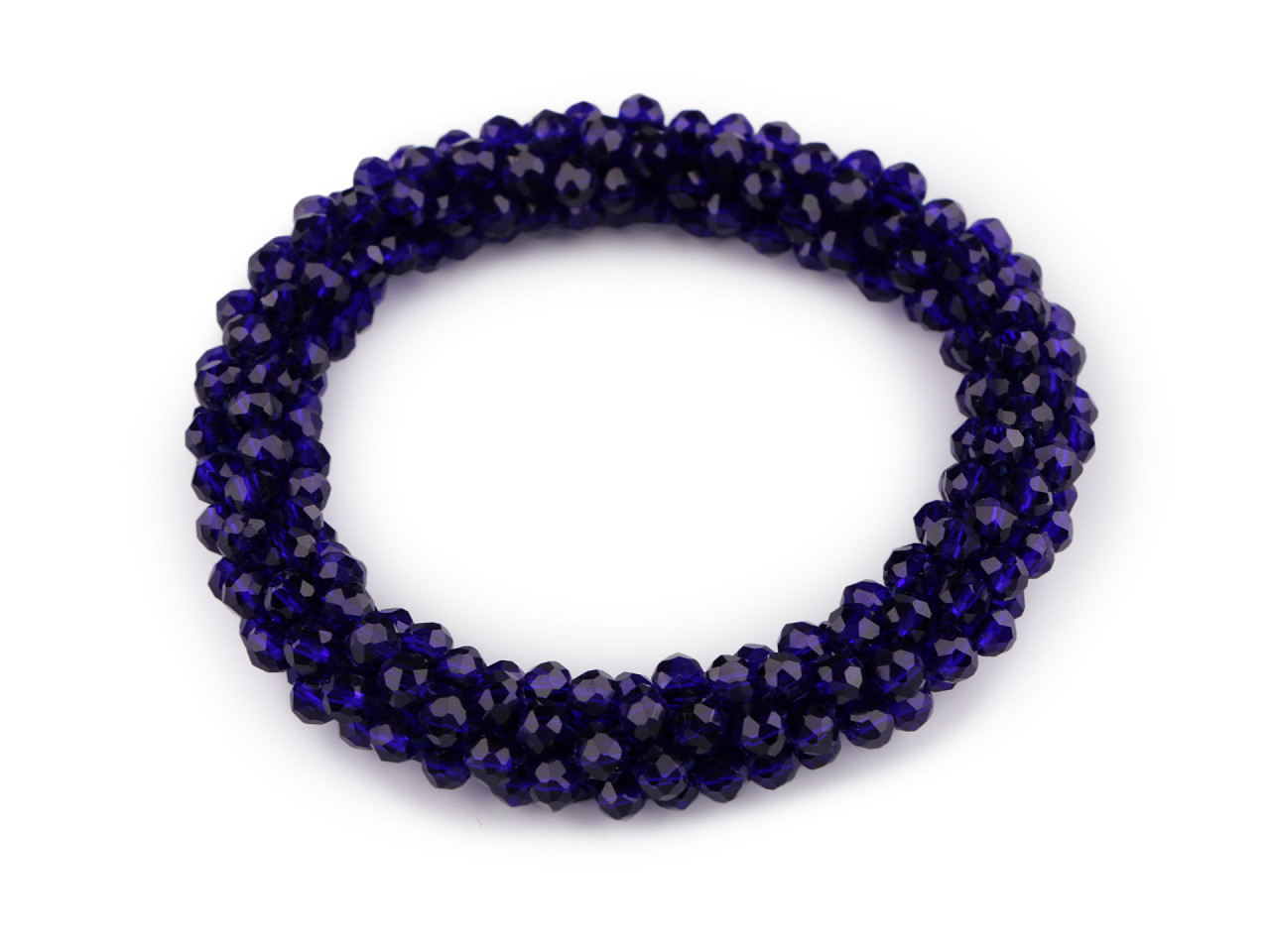 Bracelet / hair tie made of beads - Crystal (1 Piece)