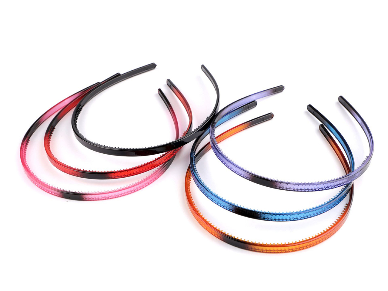 Plastic hair band - Mix (12 Pieces)