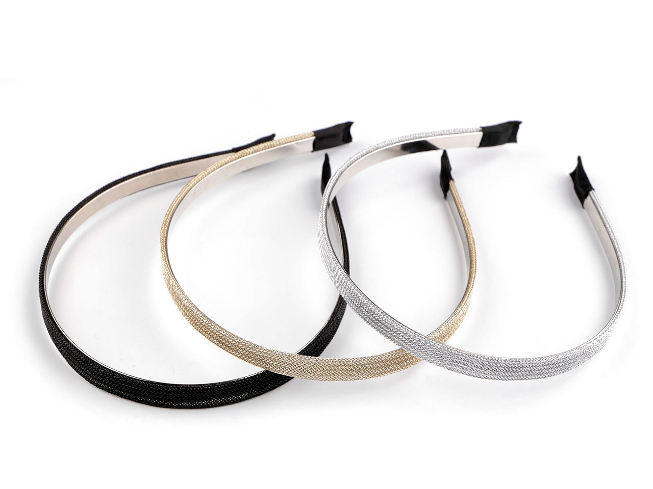 Hairband with lurex - Silver (12 Pieces)