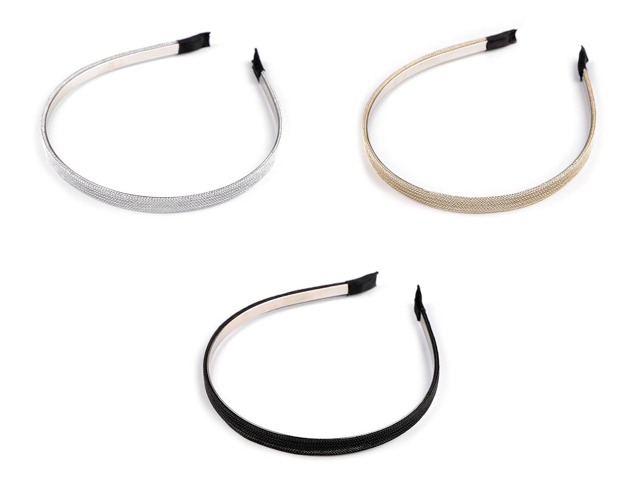Hairband with lurex - Silver (12 Pieces)