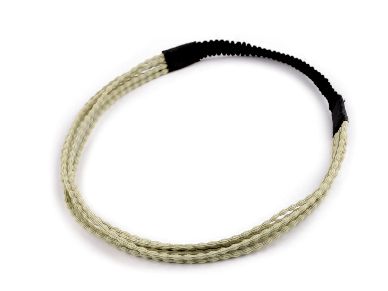 Elastic hairband, multi-row - Lig.pastel green (1 Piece)