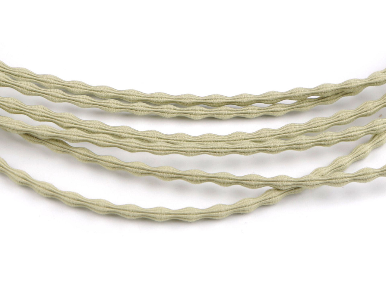 Elastic hairband, multi-row - Lig.pastel green (1 Piece)