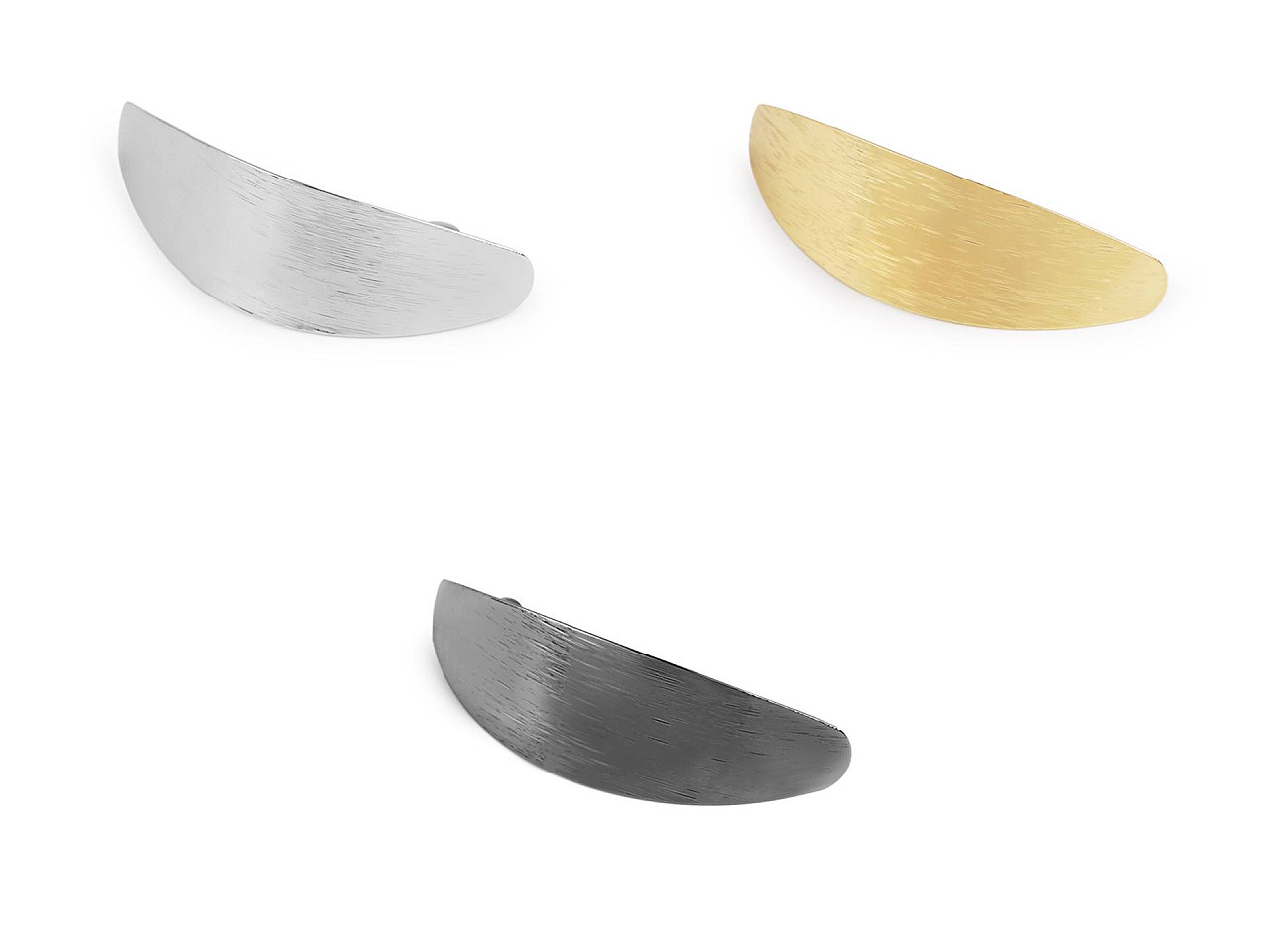 French hair clip - Steel grey (1 Piece)