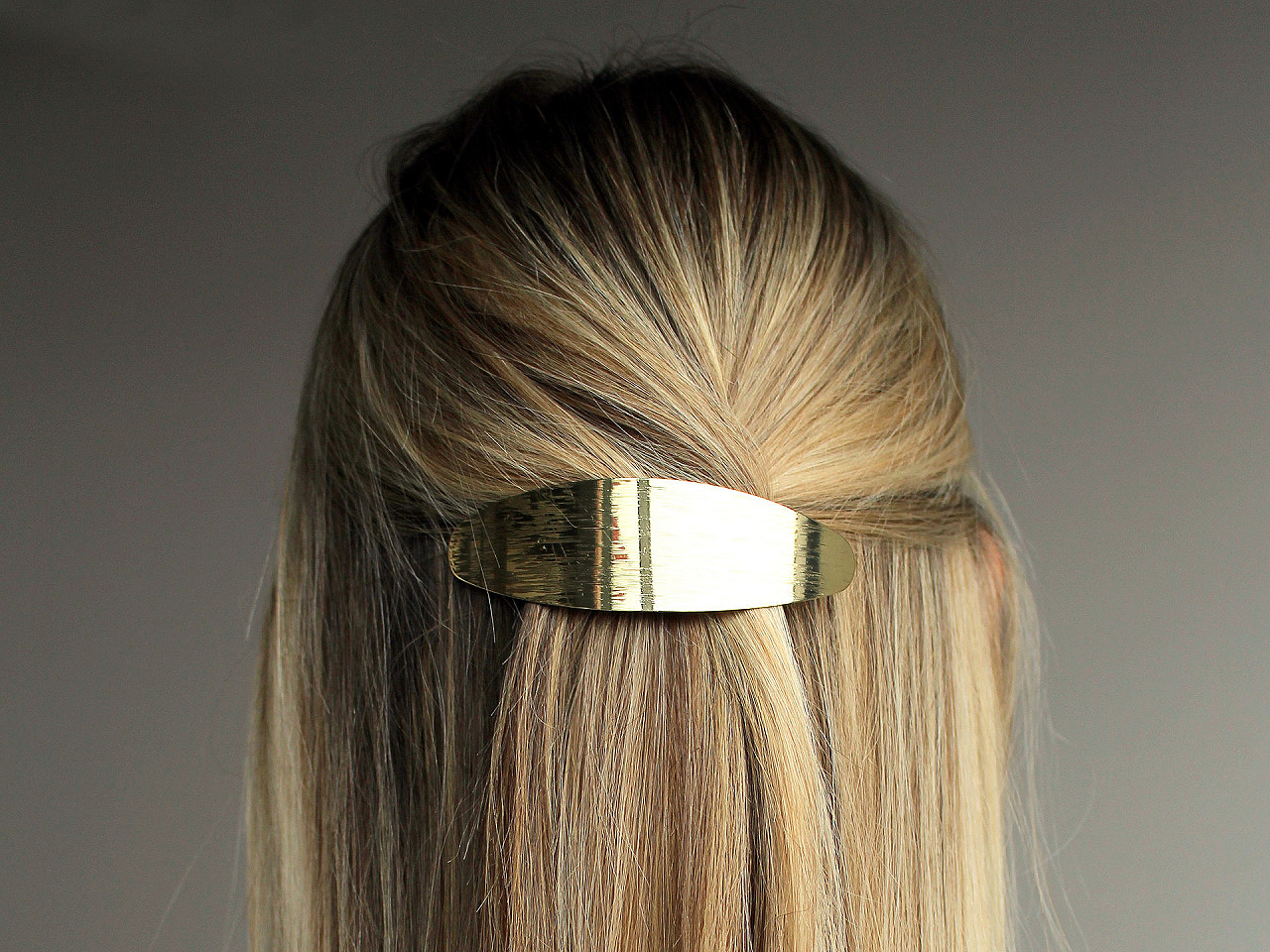 French hair clip - Steel grey (1 Piece)