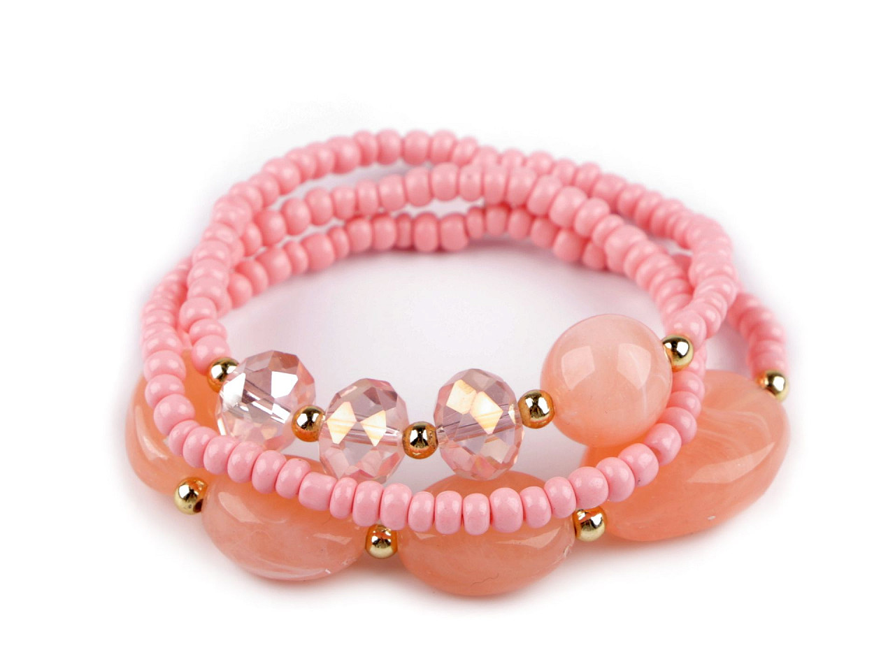 Elastic bracelet set of 3 pieces - Gray hematite (1 Set)