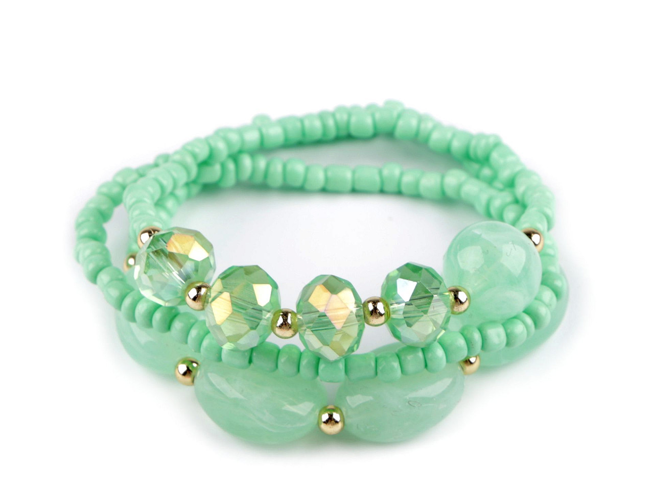 Elastic bracelet set of 3 pieces - Gray hematite (1 Set)