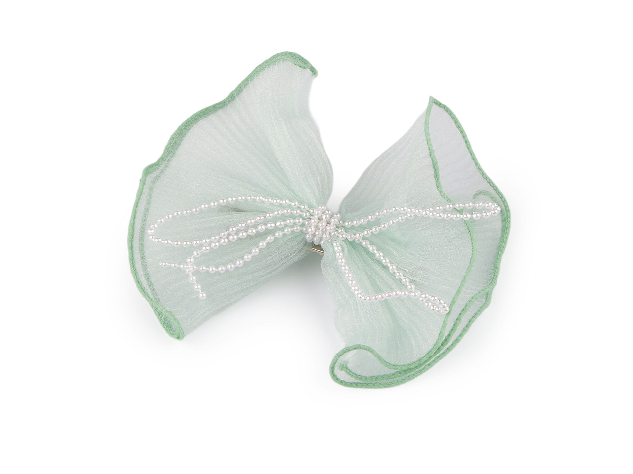 Bow hair clip - Lig.pastel green (1 Piece)
