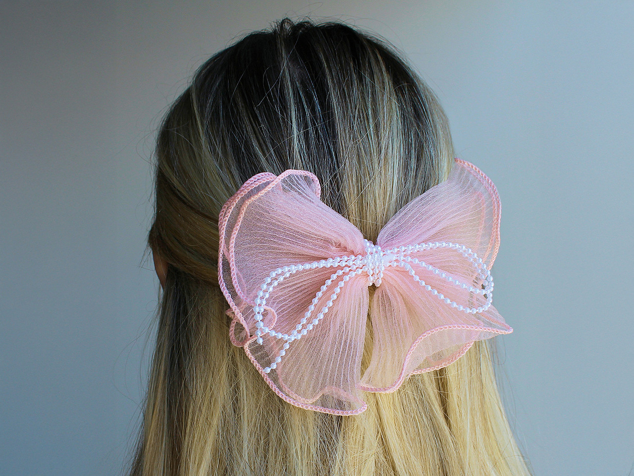 Bow hair clip - Lig.pastel green (1 Piece)