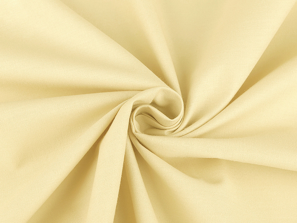 Cotton fabric / canvas single colour - Vanilla (1 Meter)