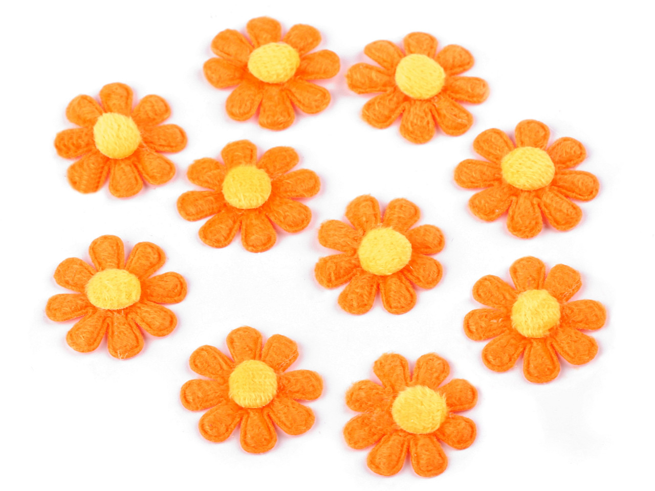 Felt flower ø2.7 cm - Yellow (5 Pieces)