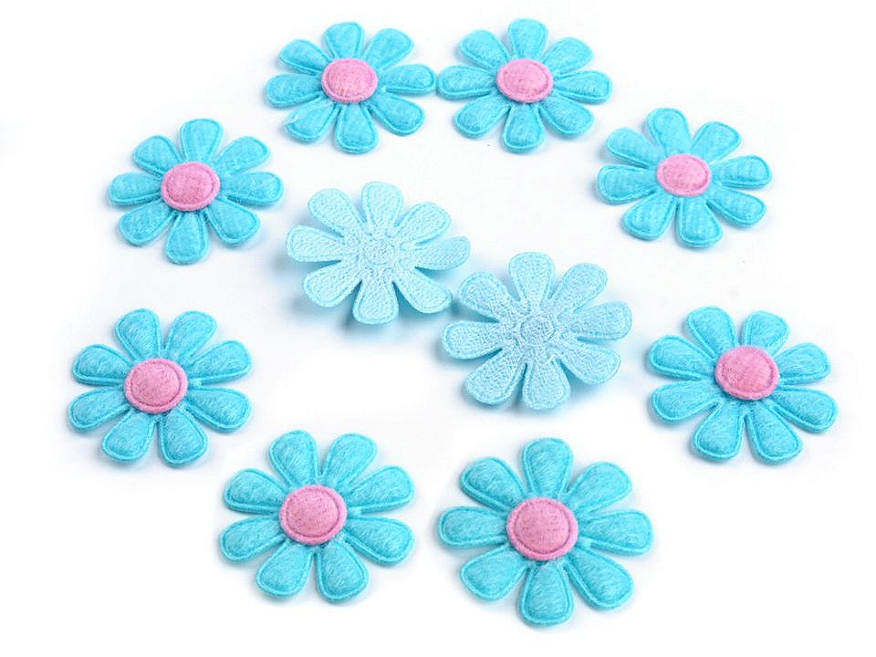 Felt flower ø2.7 cm - Yellow (5 Pieces)