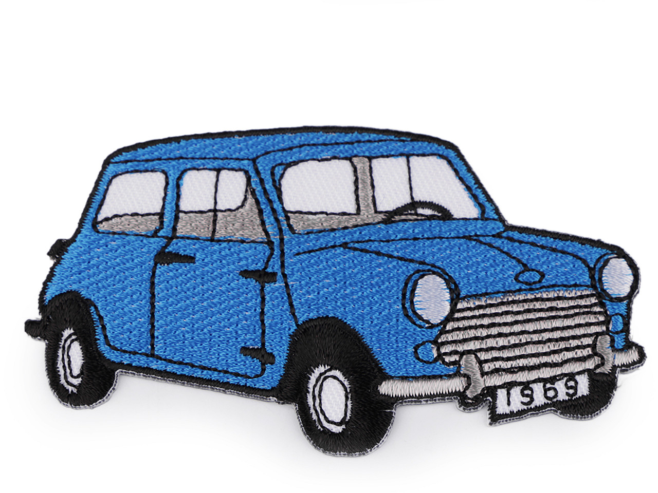 Iron on patch car, tractor, boat - Yellow light (1 Piece)