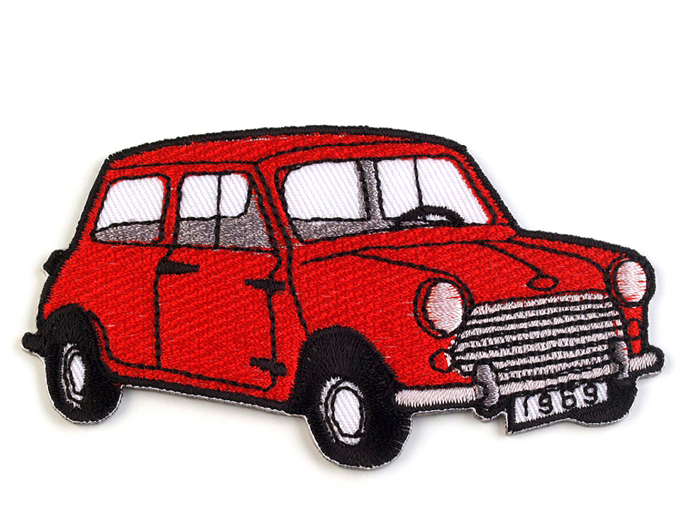 Iron on patch car, tractor, boat - Yellow light (1 Piece)