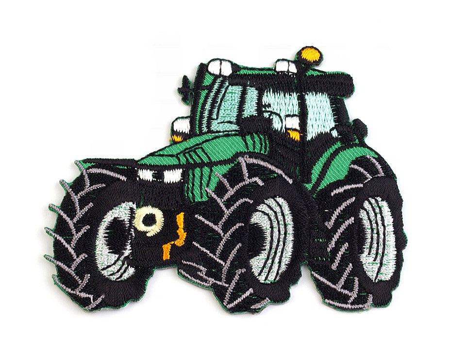 Iron on patch car, tractor, boat - Yellow light (1 Piece)