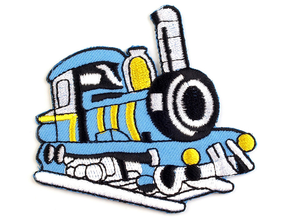 Iron on patch car, tractor, boat - Yellow light (1 Piece)