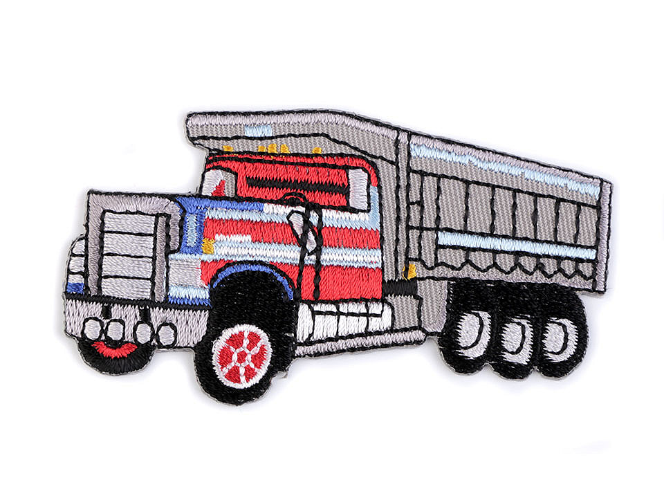 Iron on patch car, tractor, boat - Yellow light (1 Piece)