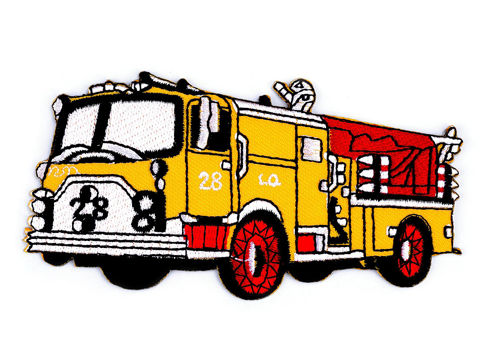 Iron on patch car, tractor, boat - Yellow light (1 Piece)