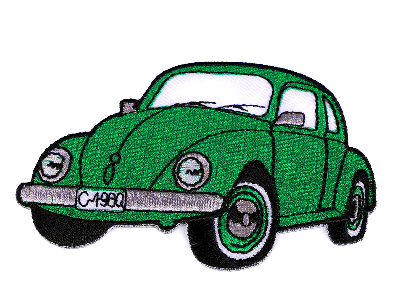 Iron on patch car, tractor, boat - Yellow light (1 Piece)