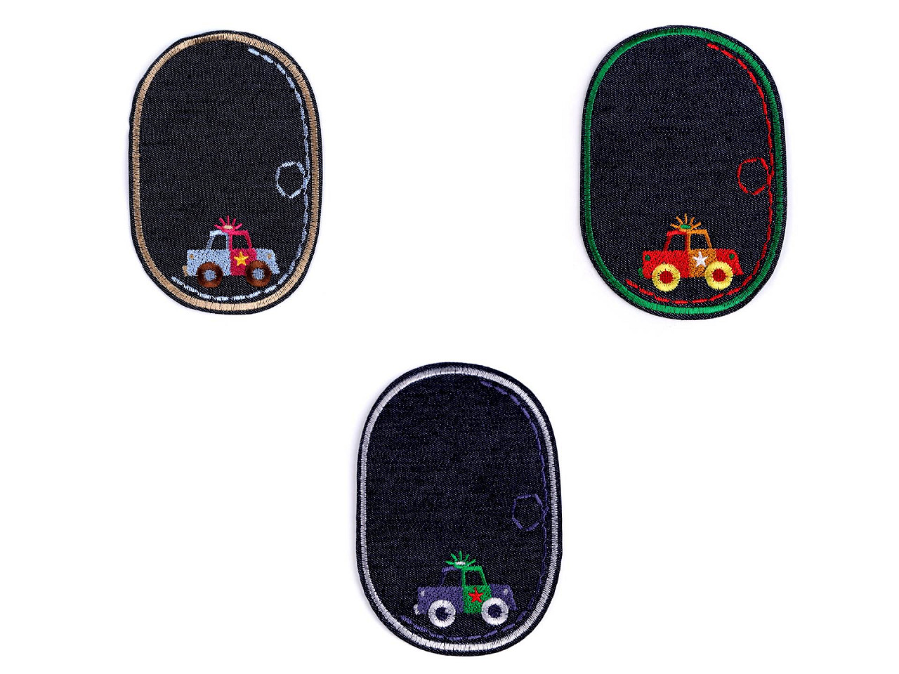 Denim iron on patch - Pastel green (10 Pieces)