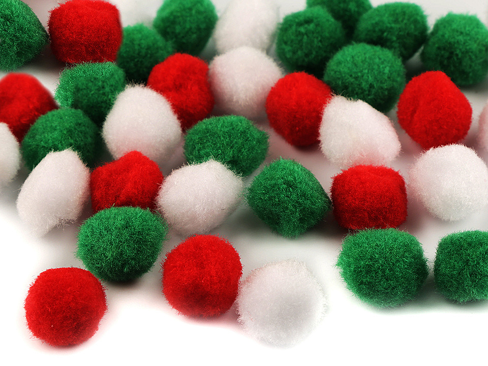 Pom pom ø20 mm - Mix christmas (1 Bag)