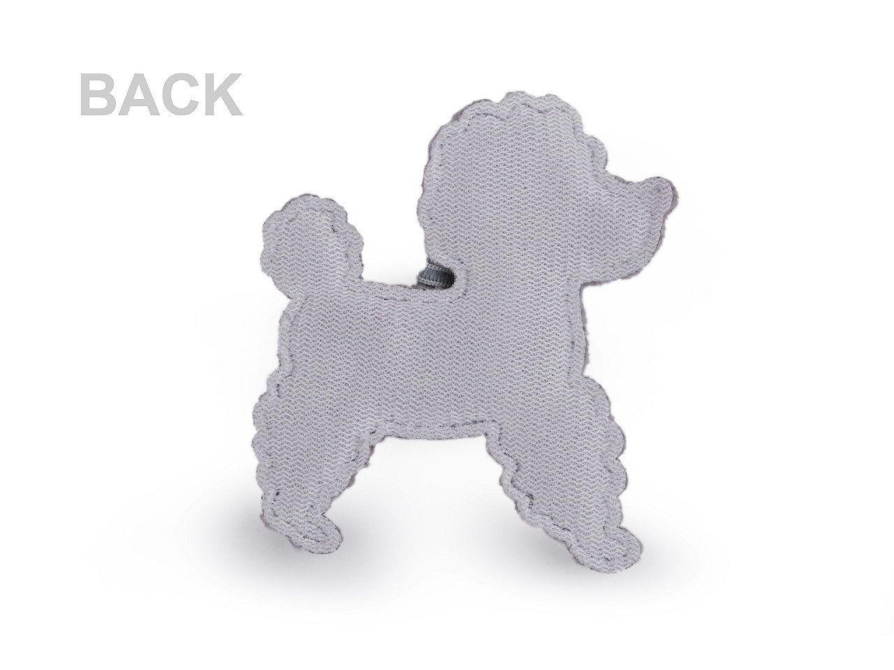 Applique / sew-on patch, dog - Grey (10 Pieces)