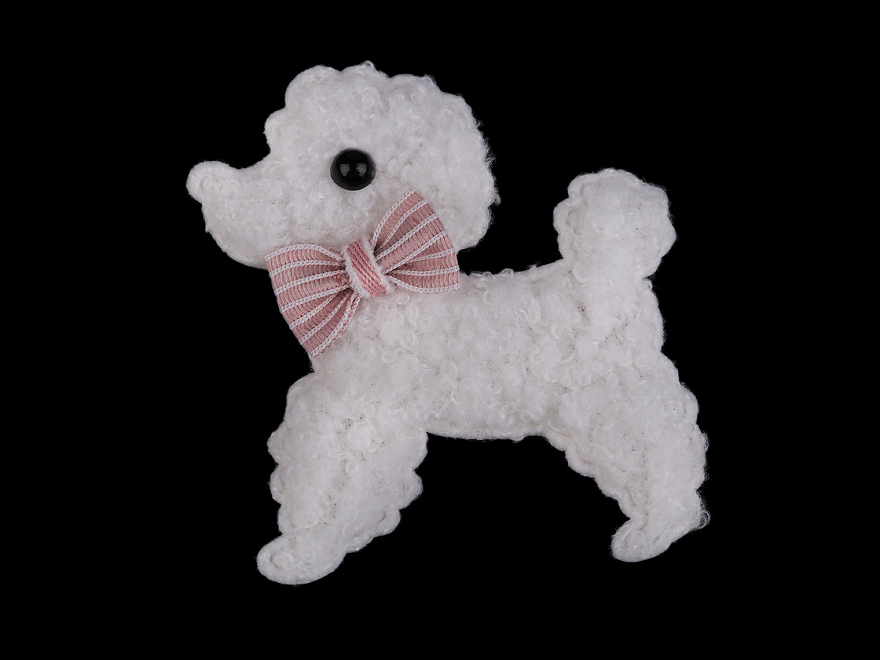 Applique / sew-on patch, dog - Grey (10 Pieces)