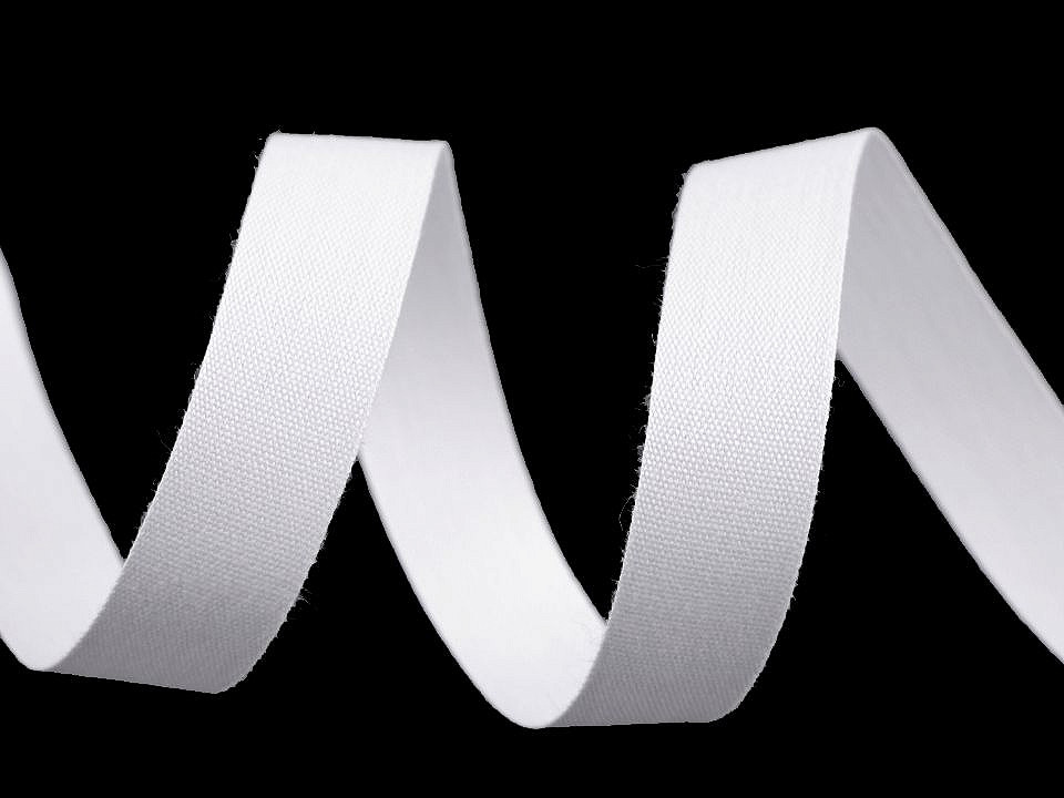 Cotton canvas ribbon width 15 mm - Ecru light (1 Meter)