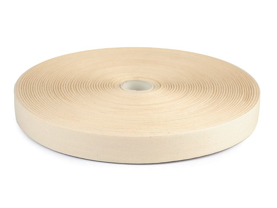 Cotton canvas ribbon width 20 mm - Ecru light (1 Meter)