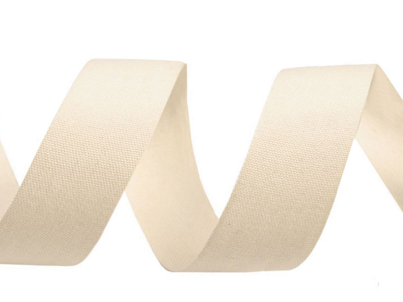 Cotton canvas ribbon width 20 mm - Ecru light (1 Meter)