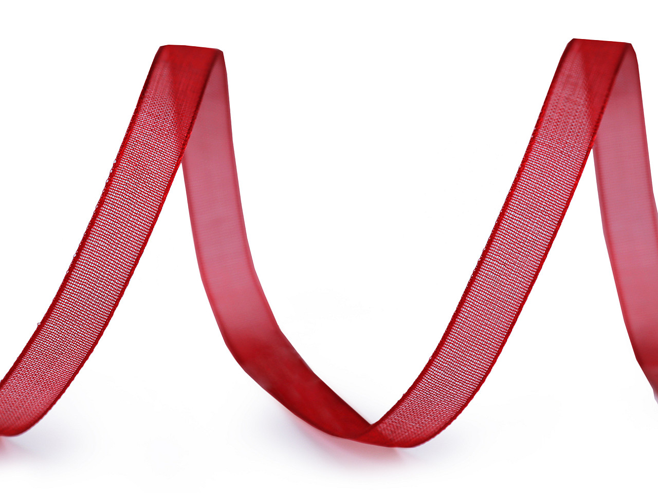 Chiffon / monofilament ribbon width 7 mm - Red (200 Meters)