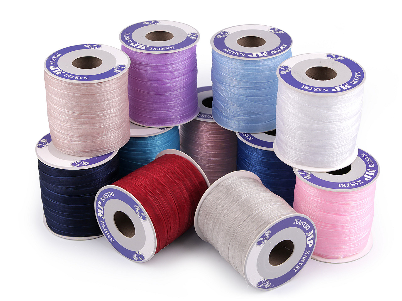 Chiffon / monofilament ribbon width 10 mm - Vanilla (100 Meters)