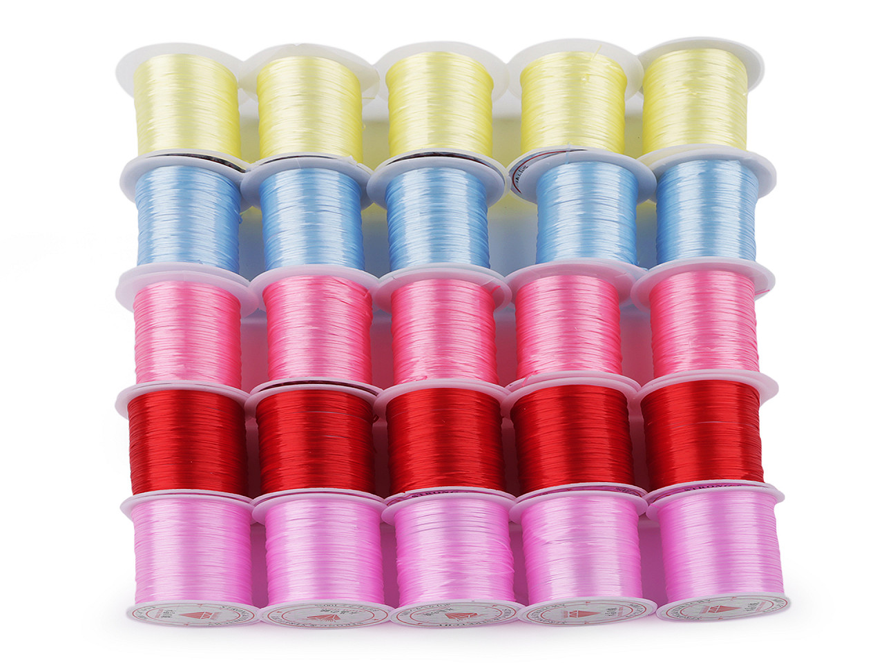 Flat elastic bead jewelry cord 1 mm - Mix (25 Pieces)