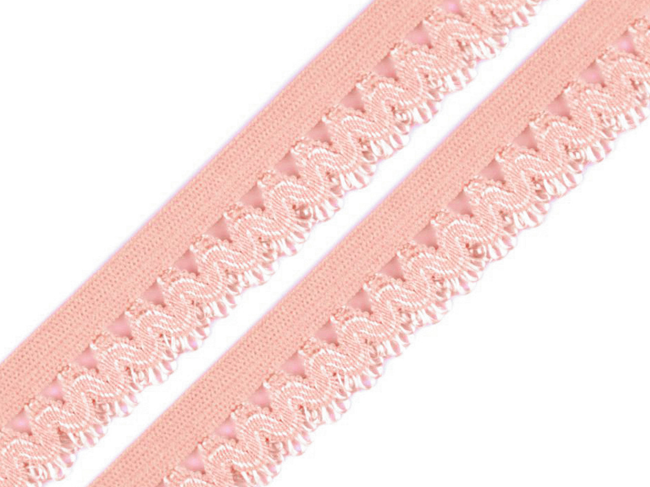 Decorative elastic width 15 mm - Pink (25 Meters)