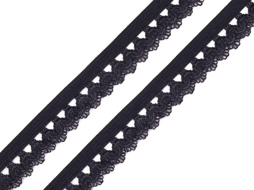 Decorative elastic width 15 mm - Pink (25 Meters)