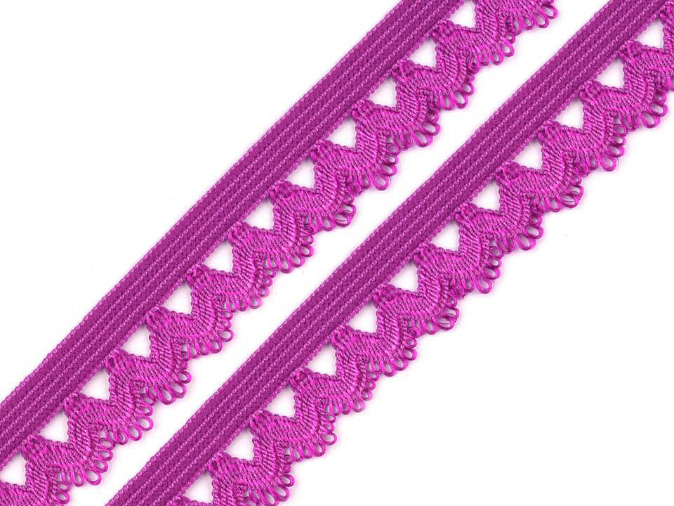 Decorative elastic width 15 mm - Pink (25 Meters)