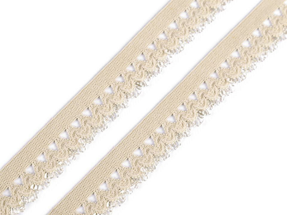 Decorative elastic width 15 mm - Pink (25 Meters)