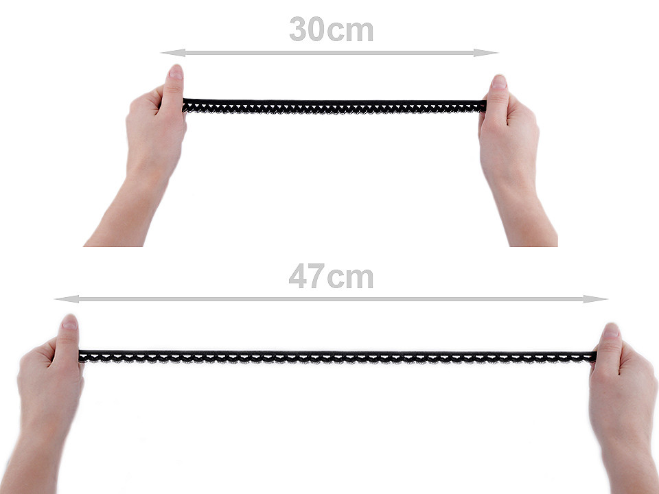 Decorative elastic width 15 mm - Pink (25 Meters)