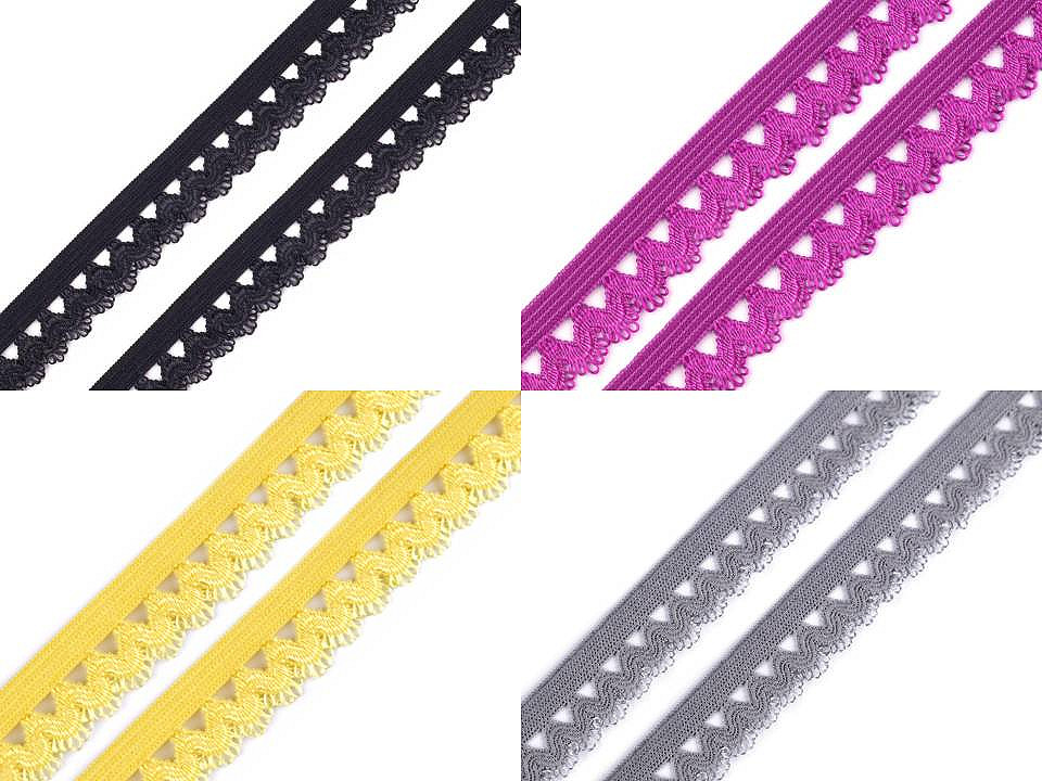 Decorative elastic width 15 mm - Pink (25 Meters)