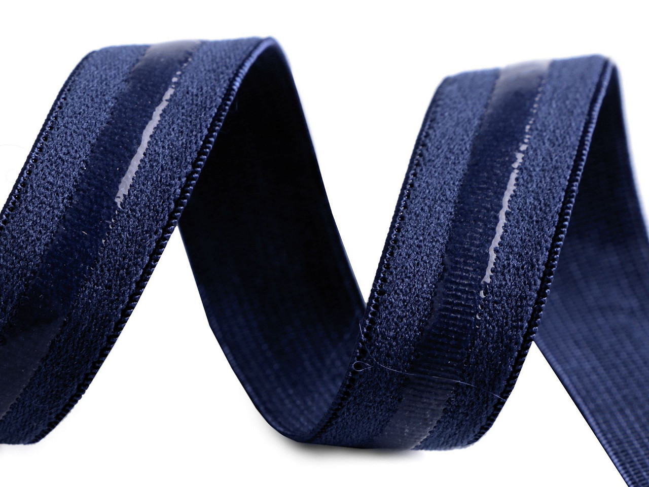 Elastic non-slip band / silicone backed gripper width 20 mm - Black (5 Meters)