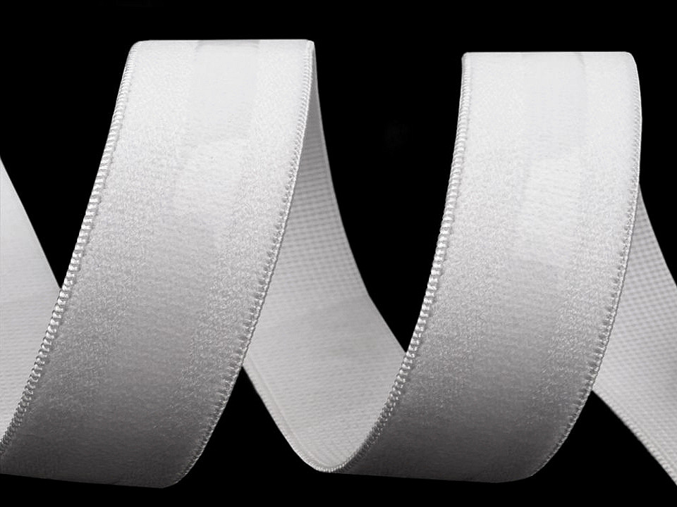 Elastic non-slip band / silicone backed gripper width 20 mm - Black (5 Meters)